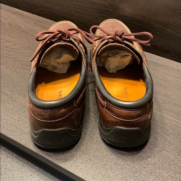 Cole Haan Brown Leather Boat Shoes - Picture 3 of 7